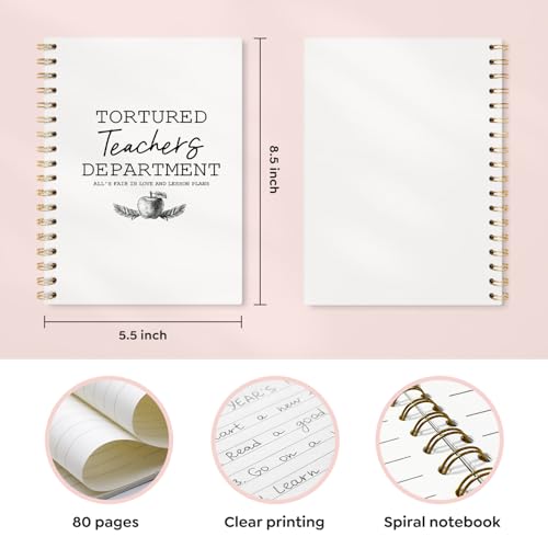 VONTP Funny Teacher Meeting Spiral Notebook Journal, 5.5x8.3 Inch - color: 002-teacher
