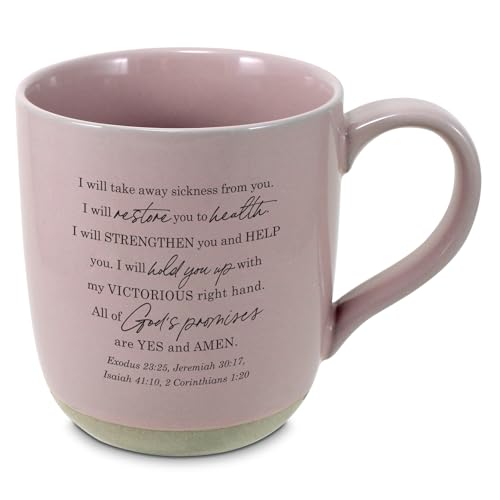 Lighthouse Christian Products Hope and Healing - 18 ounce Pink Ceramic Coffee Mug Faith-Inspired Drinkware - Christian Giftware - style: Hope And Healing