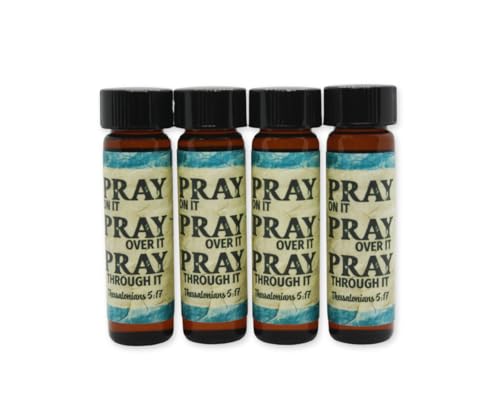 His Word Anointing Oil Gift Set, Pray Without Ceasing, Extra Virgin Olive Oil, 4 .25 oz. Bottles