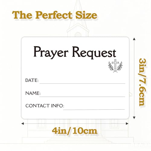 200 Pcs Prayer Request Cards & Praise Cards, 3x4 Inch – for Church, Small Groups, Bible Study, Worship and Prayer Gathering
