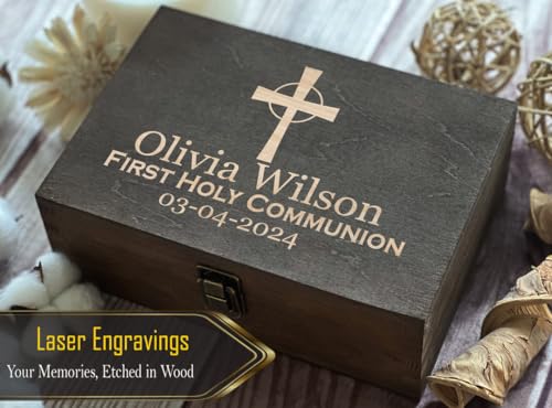 Custom Name and Date Christian Engraving Gift for First Holy Communion - Tailored for a Meaningful Spiritual Milestone