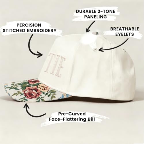Put It On My Husband's Tab Funny Trucker Hats Women Vintage Adjustable Baseball Cap Embroidery Fashion Trucker Hat - color: Auntie - Beige/Retro Floral