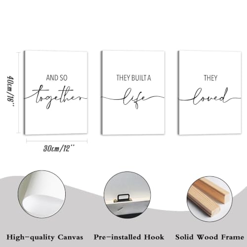 And So Together They Built A Life They Loved Wall Decor 12"x16" Set of 3 - color: Together They Built A Life They Loved