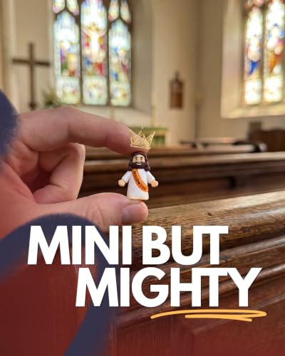 Mini Jesus Figurines Bulk 102 Pack | Little Jesus Loves You Figures in Silk Carry Bag | Church Giveaways, Sunday School Rewards & Stocking Stuffers | 6 Vibrant Colors