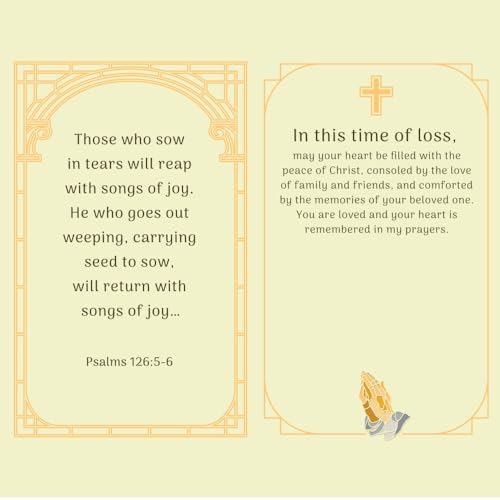 Prime Greetings Sympathy Card Religious With Envelope, Made in America, Thick Card Stock with Premium Envelope Packaged in a Reusable Presentation Mailer, Eco-Friendly, 5in x 7.75in