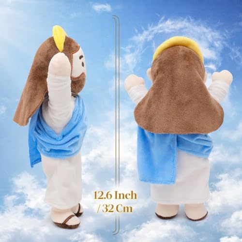 Yelakey 13-Inch Jesus Plush, Soft Jesus Doll, Christian Gift for Kids - color: Blue