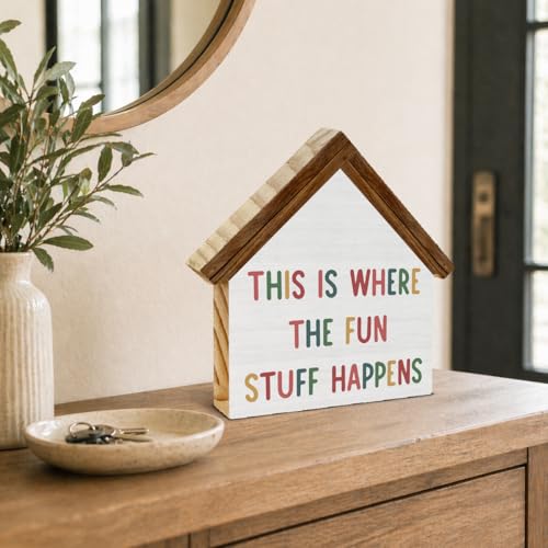 Playroom Decor, This Is Where All the Fun Stuff Happens House Shaped - color: fun