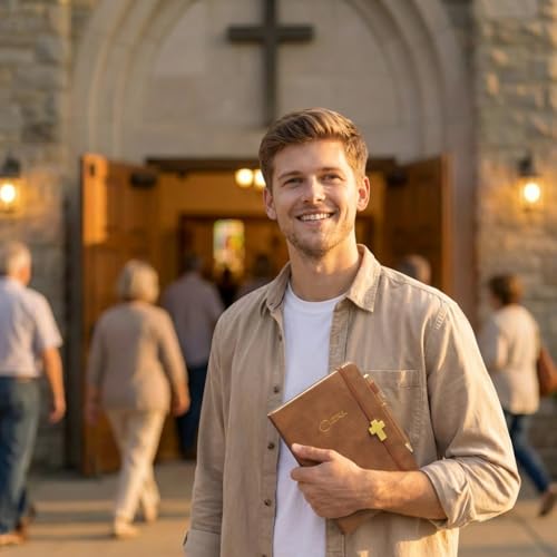 Church Notes Journal with Pen & Gift Box, A5 Sermon Notes Notebook - color: Brown