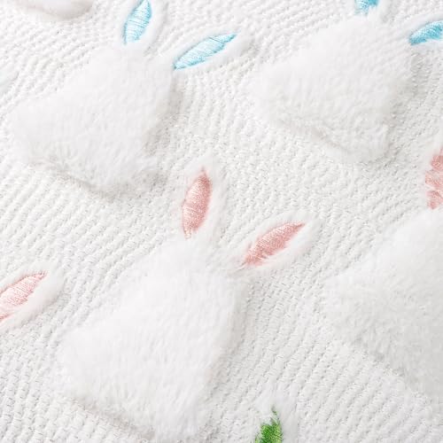 ALFEVA Easter Pillow Covers 20 x 20 Inch Set of 2 Easter Decorations Cute Soft Plush Bunny Throw Pillow, Spring Farmhouse Decorations for Home Sofa Couch Living Room Bedroom - size: 20" x 20" (Pack of 2)
