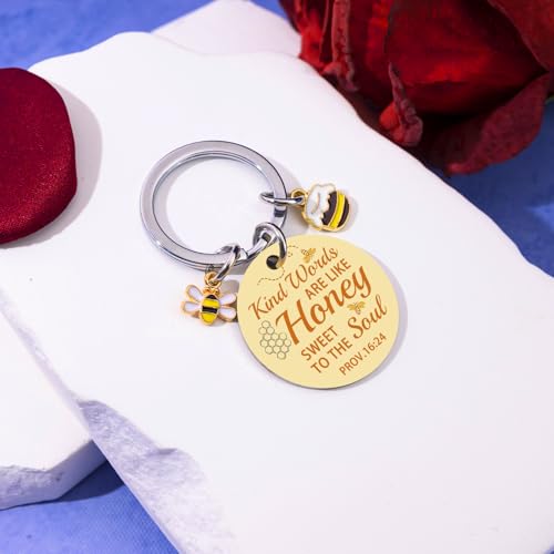 Honey Bee Gifts For Christians Jesus Christian Gifts For Women Bee Keychain