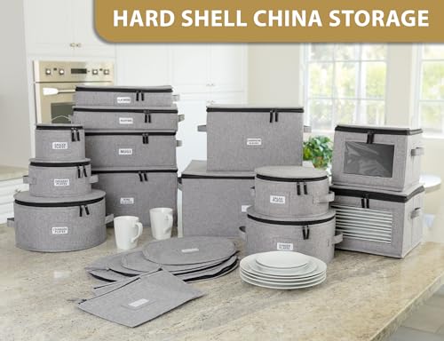 Stack Store Plus More Flatware Storage Case with 5 Adjustable Compartments - Tableware Utensil Chest with Carrying Handles - Protects and Organizes Cutlery and Silverware - Hard Shell and Stackable - style: Silverware Storage