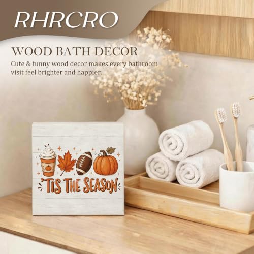 Fall Autumn Decor Wooden Box Sign, Tis the Season - color: Fall-1