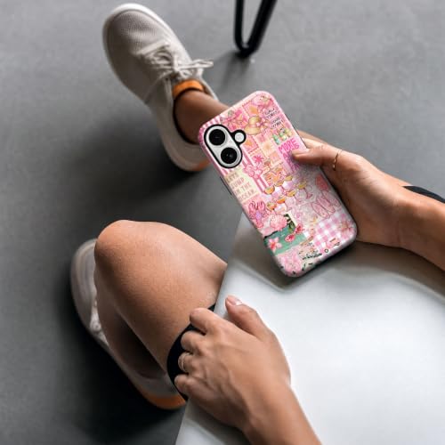 for iPhone 16 Case, Cute Pink Summer Magnetic Phone Case - color: Blush Pink, size: iPhone 16