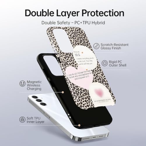 Jesus Bible Verses Phone Case for Samsung Galaxy A16 5G 6.7", Floral Christian Case, I Can Do All Things Philippians 4:13 Cover Compatible with MagSafe PC TPU 2 in 1 Drop Resistant Glossy - color: Beach, size: for Samsung Galaxy A16 5G
