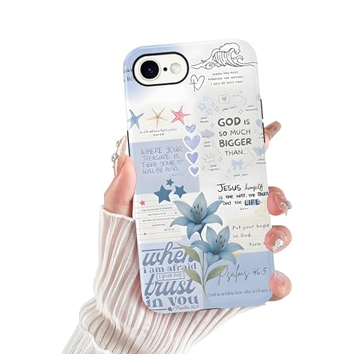 Cute Jesus Flower Phone Case for iPhone 16e/iPhone 17e 6.1'' - color: Lily bible verses collage, size: iPhone 16e/iPhone 17e