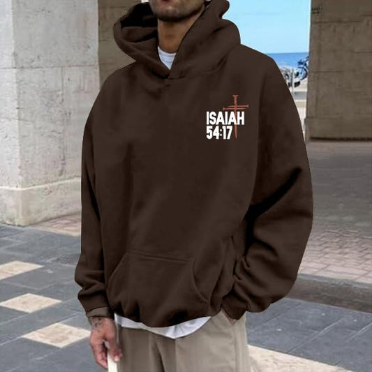 Christian Hoodies for Men Jesus Religious Faith Tops - color: Brown, size: Small