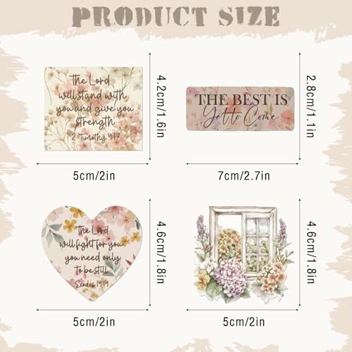 Prayer Board Supplies Kit - 50 Pcs Christian Jesus Bible Stickers - color: Flower