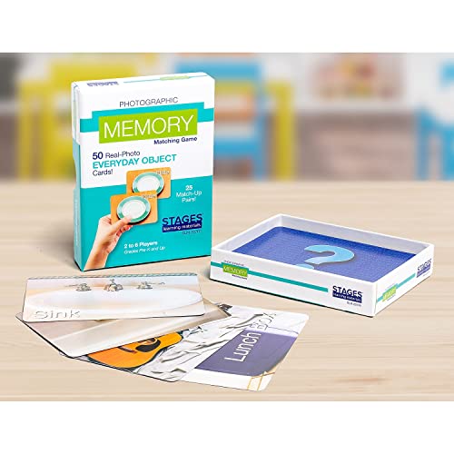 Stages Everyday Objects Matching Game with Real Photo Images from The Makers of Language Builder, Blue