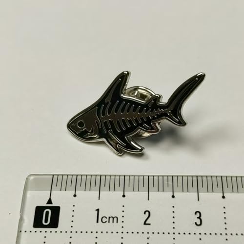 Shark Skeleton Enamel Pin Marine Creature Skull Stainless Steel Marine And Animal Protection Badge Brooch For Backpacks Coats Hats