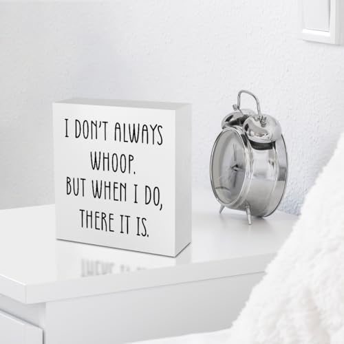 Funny Quotes Office Supplies Rustic Desk Decor White Wooden Box - color: White0390