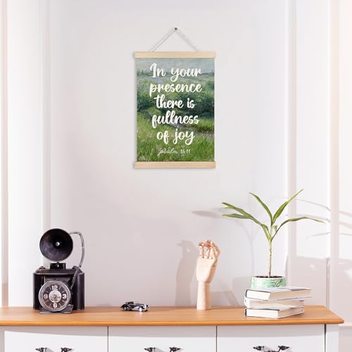 MKIJUHB Floral Christian Scripture Wall Art Decor, Psalm 16:11 Bible Verses Landscape Framed Hanging Canvas Prints for Church Prayer Room Home Living Room Wall Decorations, 12x16 Inch - color: Christian Canvas wall art decor 10