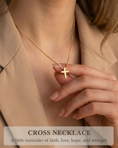 Tarsus Cute Tiny Cross Necklace - Always Remember You Are Loved - Christian Gifts Easter Stuffers Birthday Jewelry Inspirational Gifts for Teen Girls & Women - style: Granddaughter