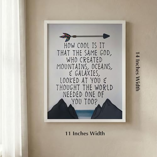 Christian Scripture Wall Art, Same God of Creation, 11x14 white framed - color: White, size: 14"L x 11"W