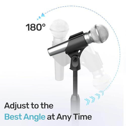 Multi Microphone Holder with Clamp + Universal Microphone Clip Holder
