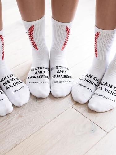 Glitopper 3 Pair Baseball Cross Socks