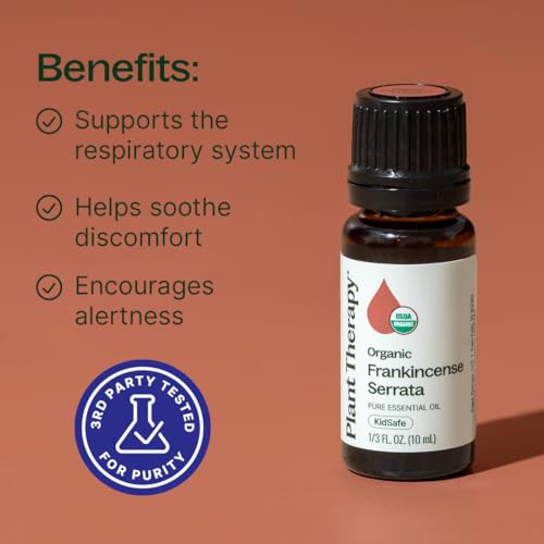 Plant Therapy Frankincense Serrata Certified Organic Essential Oil 10 mL - size: 0.33 Fl Oz (Pack of 1)
