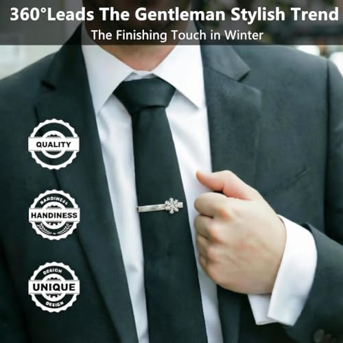 Tie Clips for Men, Tie Clip, Tie Bar, Tie Bars for Men, Silver Tie Tack Pins Unique, Mens Lapel Pins for Suits Shirts, Neck Tie Clasps for Women Boys Dad Father, Jewelry Accessories Gifts for Holiday - color: Silver Tie Clip H
