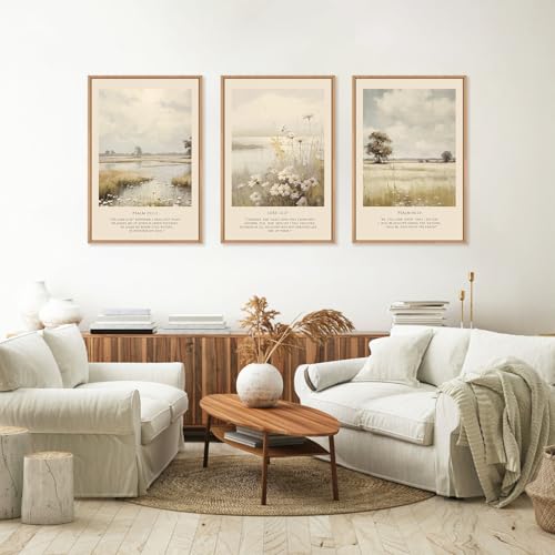 HPINUB Christian Bible Verse Framed Canvas Wall Art Set,Modern Scripture Floral Wall Decor,Vintage Jesus Religious Natural Wildflower Art Print for Living Room,Bedroom,Farmhouse,Prayer Room-16"x24"x3 - color: Christian Bible Verse Wall Art, size: 16"L x 2
