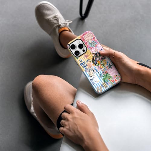 for iPhone 16 Pro Max Case, Cute Summer Magnetic Phone Case - color: Coastal Blue Yellow, size: iPhone 16 Pro Max