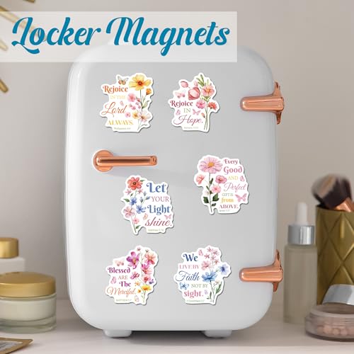 16 Pcs Bible Verse Fridge Magnets - color: 16pcs Bible Verse Floral