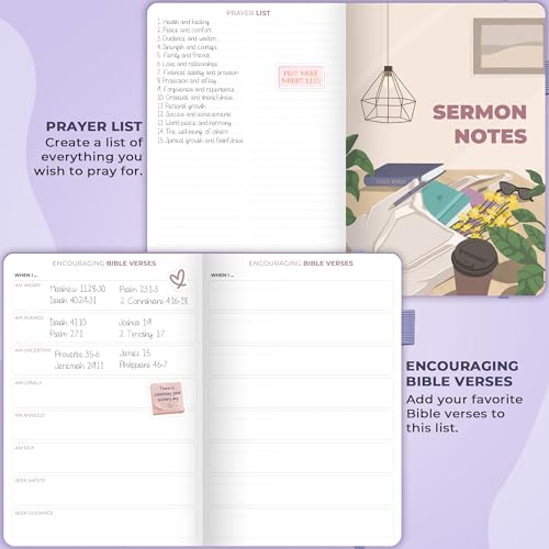 Clever Fox Bible Study Journal, Guide, Supplies for Women A5 Lavender - color: Lavender, size: A5 (5.8'' x 8.3'')