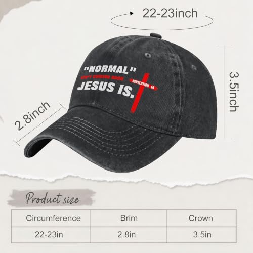 Religion Christ Christian Jesus Baseball Cap for Men Women Adjustable Retro Washed Golf Dad Caps Funny Graphic - color: Revelation 14