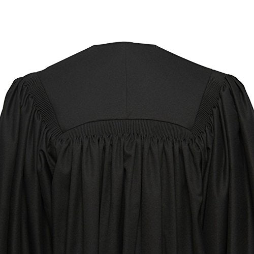Unisex Adults Fluted Deluxe Choir Robe for Churchgoer Black Height 6'0''-6'2''