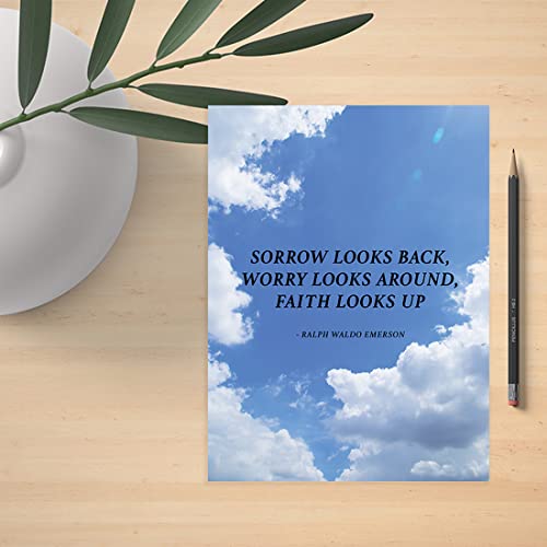 Andaz Press Jumbo Sympathy Card with Envelope, Sorry For Your Loss Card, Faith Looks Up Loss Of Pets, Premium Condolences Card with Big Blank Space to Send to Friends, Family, 8.5" x 11", 1-Pack - color: Faith Looks Up