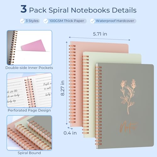 Nicpro 50PCS Cute Spiral Notebook Stationary Set For Women - size: 50pcs