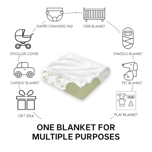 Personalized Goose Baby Blanket, Custom Name Nursery Throw Gift - color: #Ver1