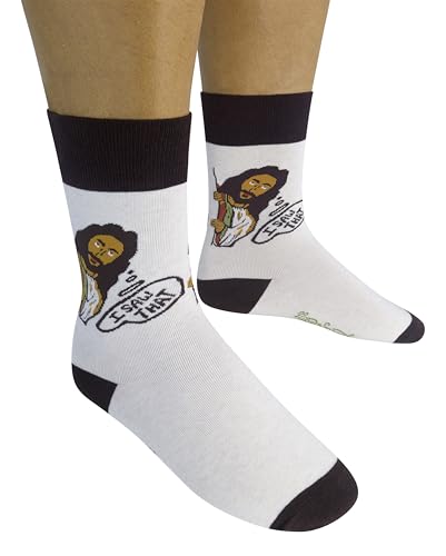 FUNATIC Crazy Socks with Funny Sayings - Novelty Gift for Men, Women, Adult - color: I Saw That