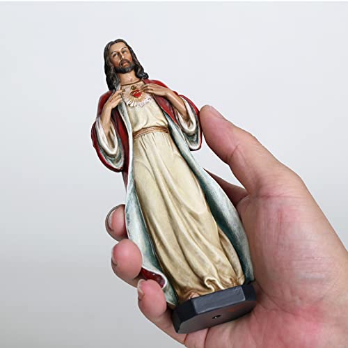 BC Catholic Sacred Heart of Jesus Statue 6" H Jesus Figurines - size: 6 inches H