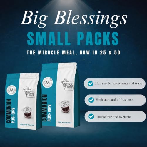 Miracle Meal Prefilled Communion Plus Cups & Wafer Set, Bag of 25ct - size: 25 count