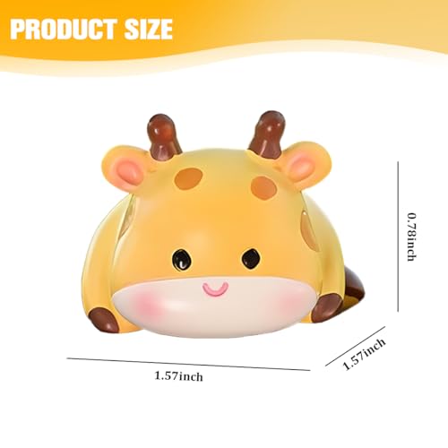 Cute Furry Car Dashboard Decoration, Funny Giraffe Vehicle Rearview Mirror Center Console Ornament, Kawaii Automotive Interior Dash Charm Decor, Universal for SUV Van Sedan - color: Giraffe