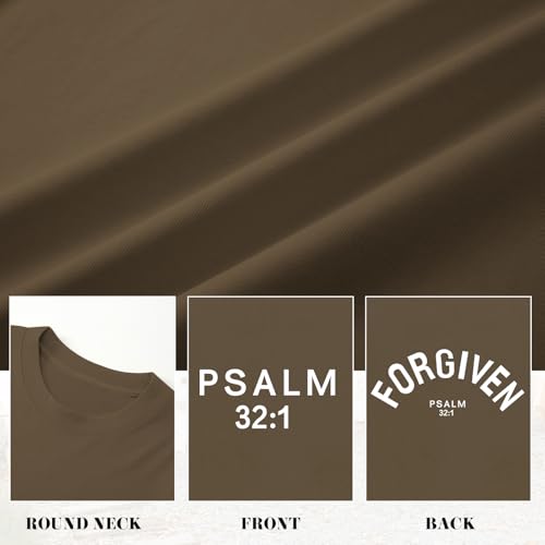 Christian Jesus Shirts for Men God Religious Faith Shirt Bible Verse Inspirational Oversized Graphic Tees Tops - color: Brown, size: XX-Large