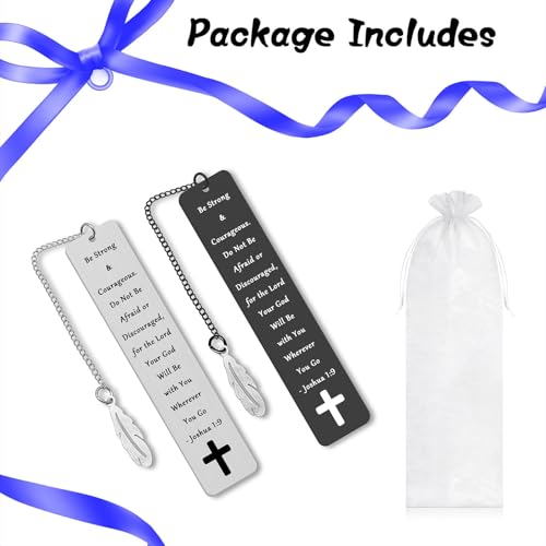 2Pcs Christian Bookmark Religious Gifts for Women Men Christian Birthday Gift Reading Lovers Gift Bible Verse Book Markers Scripture Gifts Inspirational Present for Friends
