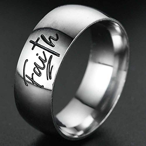 Jude Jewelers 8MM Stainless Steel Christian Faith Cross Religious Wedding Band Ring