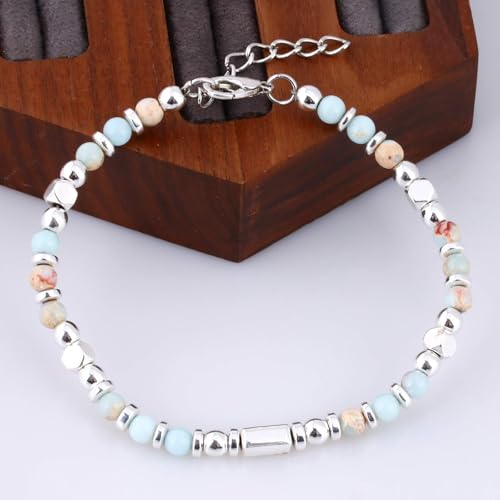 Beaded Bracelets for Women, Inspirational Natural Gemstone Bracelets Graduation Mothers Day Christmas Birthday Gifts for Mom, Daughter, Granddaughter, Wife, Sister, Best Friend - color: Colorful, style: Classic