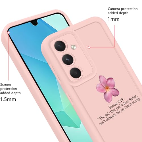 3 Pack Cute Pink Flower Christian Bible Verse Phone Case for Samsung Galaxy A16 5G 6.7", Simple Jesus Quote Religious Cross Design Cover Artistic Soft TPU Protective Cover for Girls Women - color: Bible Verse, size: for Samsung Galaxy A16 5G