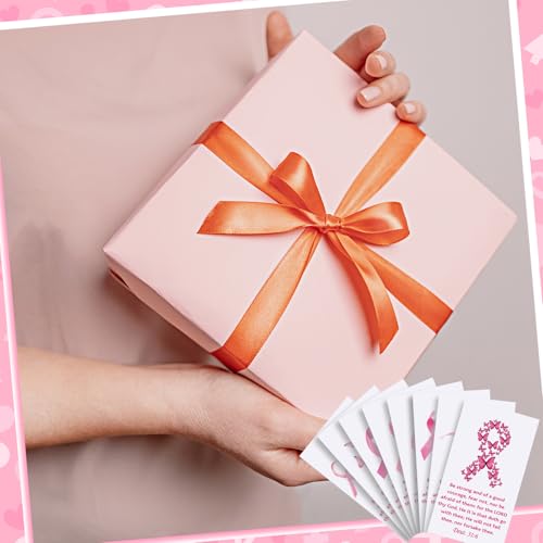 200 Pcs Breast Cancer Awareness Pink Ribbon Prayer Cards - style: Cancer